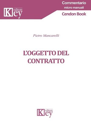cover image of L'oggetto del contratto